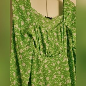 Asos green floral maxi dress size 14